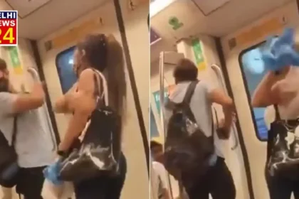 Fight between couple in Delhi Metro; slap each other