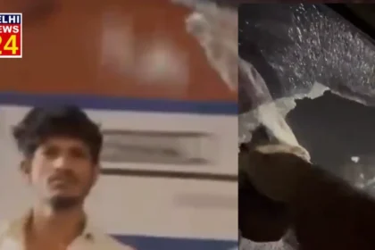 Viral Video Road Rage! Goons broke the glass of the car during the fight in Lucknow