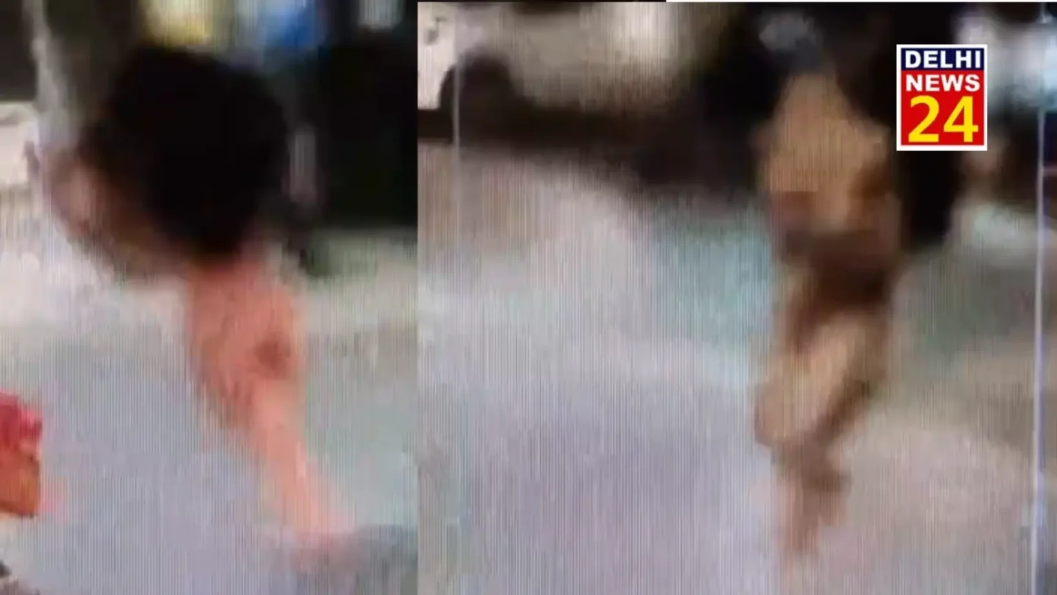 A girl was seen roaming naked near Mohan Nagar metro station