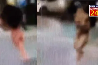 A girl was seen roaming naked near Mohan Nagar metro station