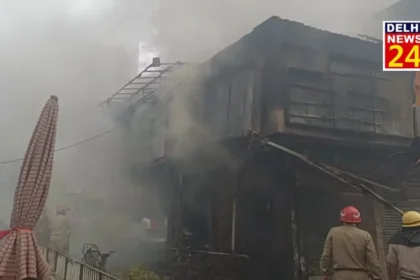 Fire broke out in a shop in Vasant Vihar Market