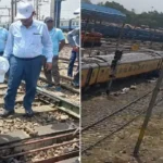 Ghaziabad A bogie of Tejas Rajdhani Express derailed before the station