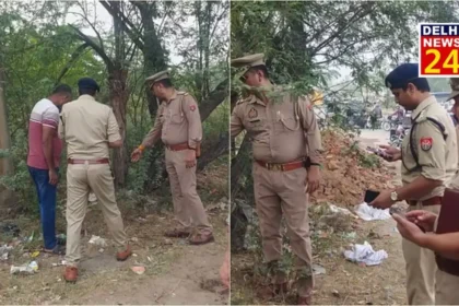 Headless body found in Ghaziabad The blood-soaked body was lying on the roadside in the forest
