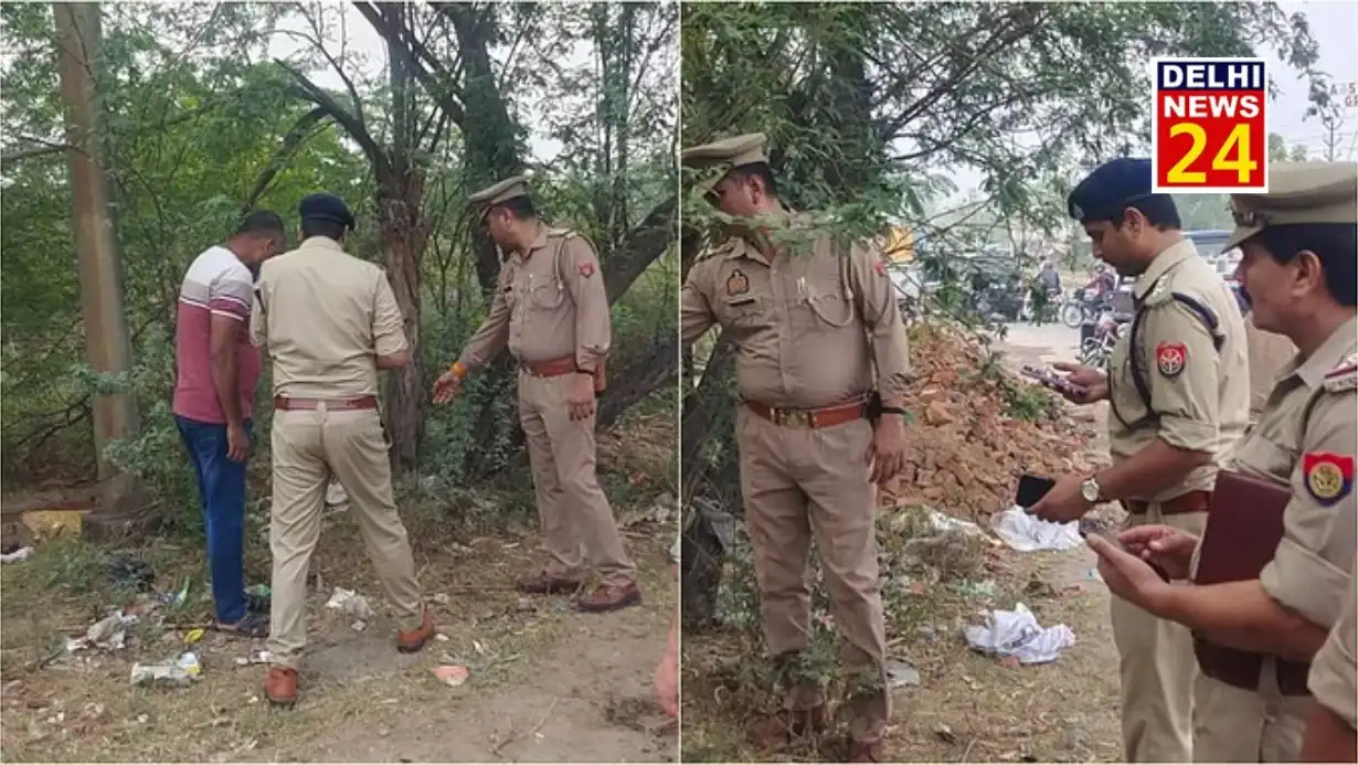 Headless body found in Ghaziabad The blood-soaked body was lying on the roadside in the forest